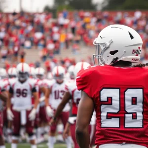 Texas A&M football defensive back in action