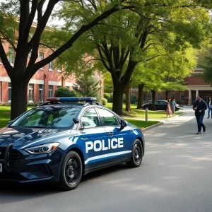 Police car at Texas A&M campus