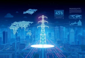 Illustration depicting machine learning analysis for power outage risks at Texas A&M University.