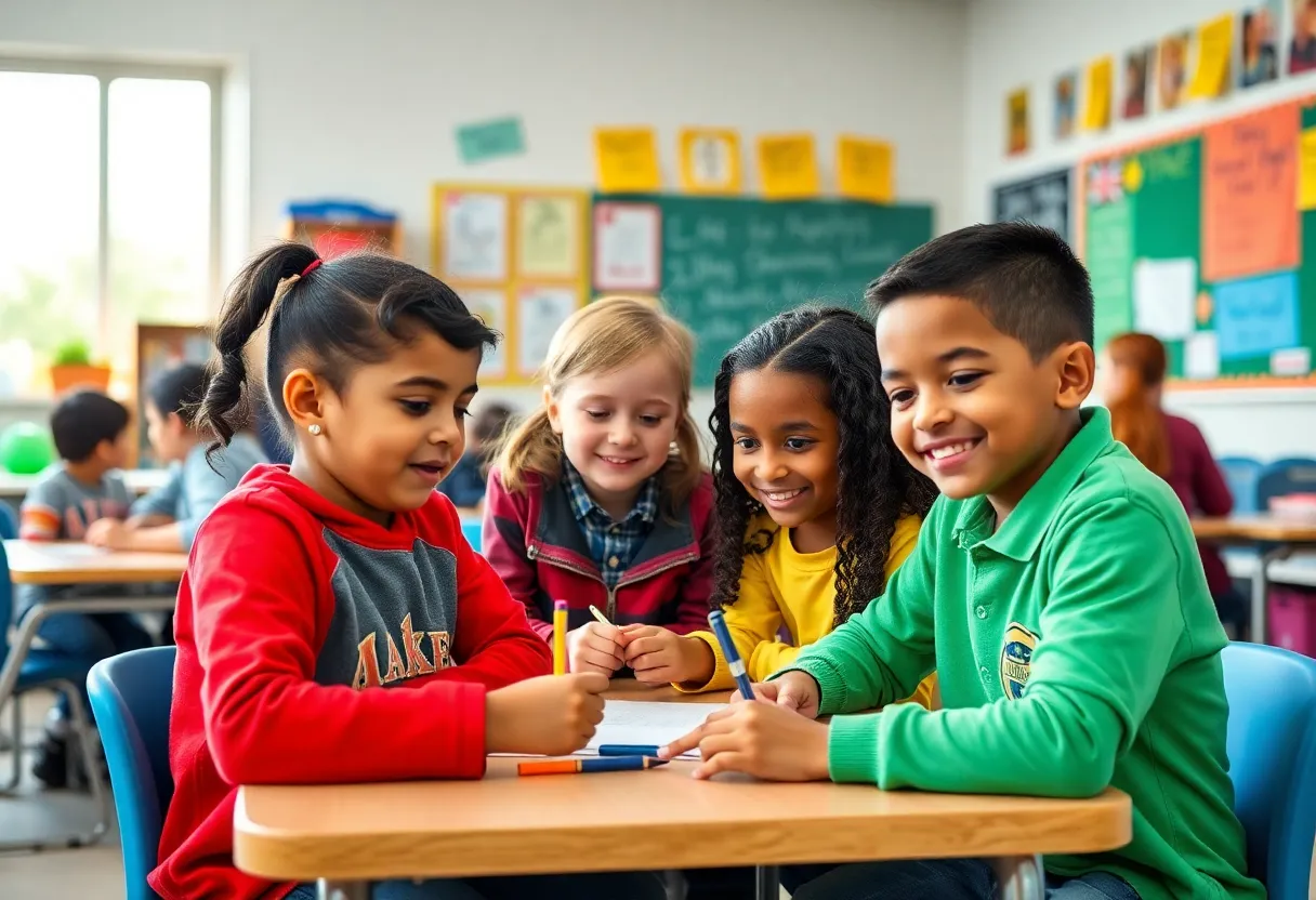 Students engaged in innovative learning at River Bend Elementary School