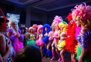 Performers at a charity drag show celebrating diversity at Texas A&M University