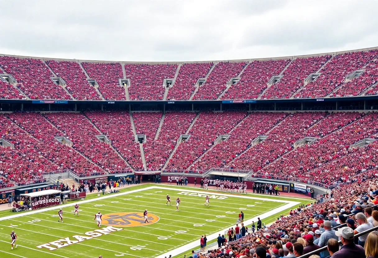 Texas A&M football stadium filled with fans