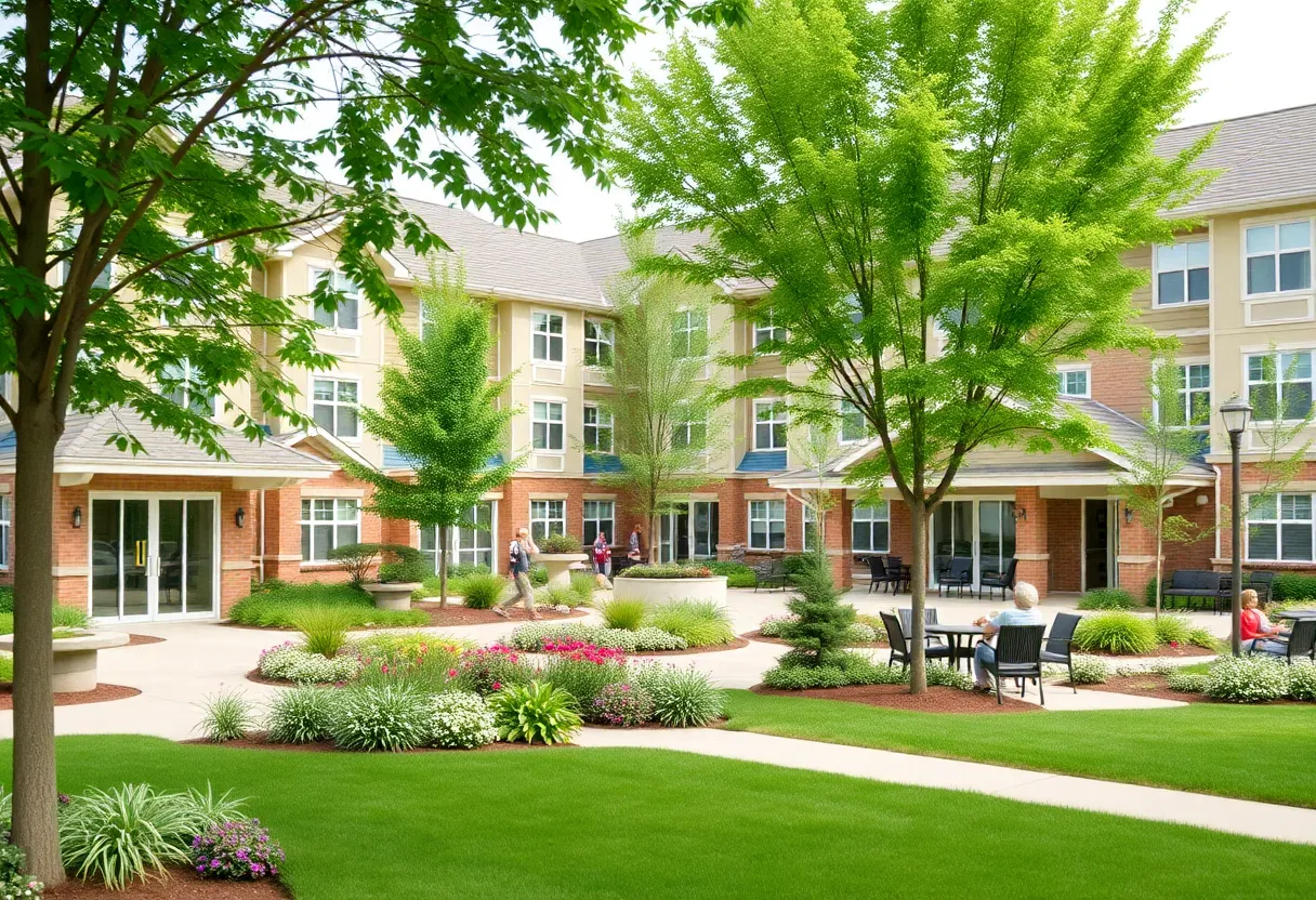 Rendering of Texas A&M's new retirement community