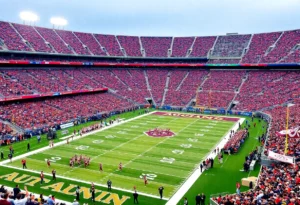 Auburn Tigers and Texas A&M Aggies competing on the football field