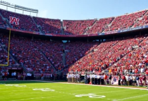 Fans cheering at Auburn vs Texas A&M college football game