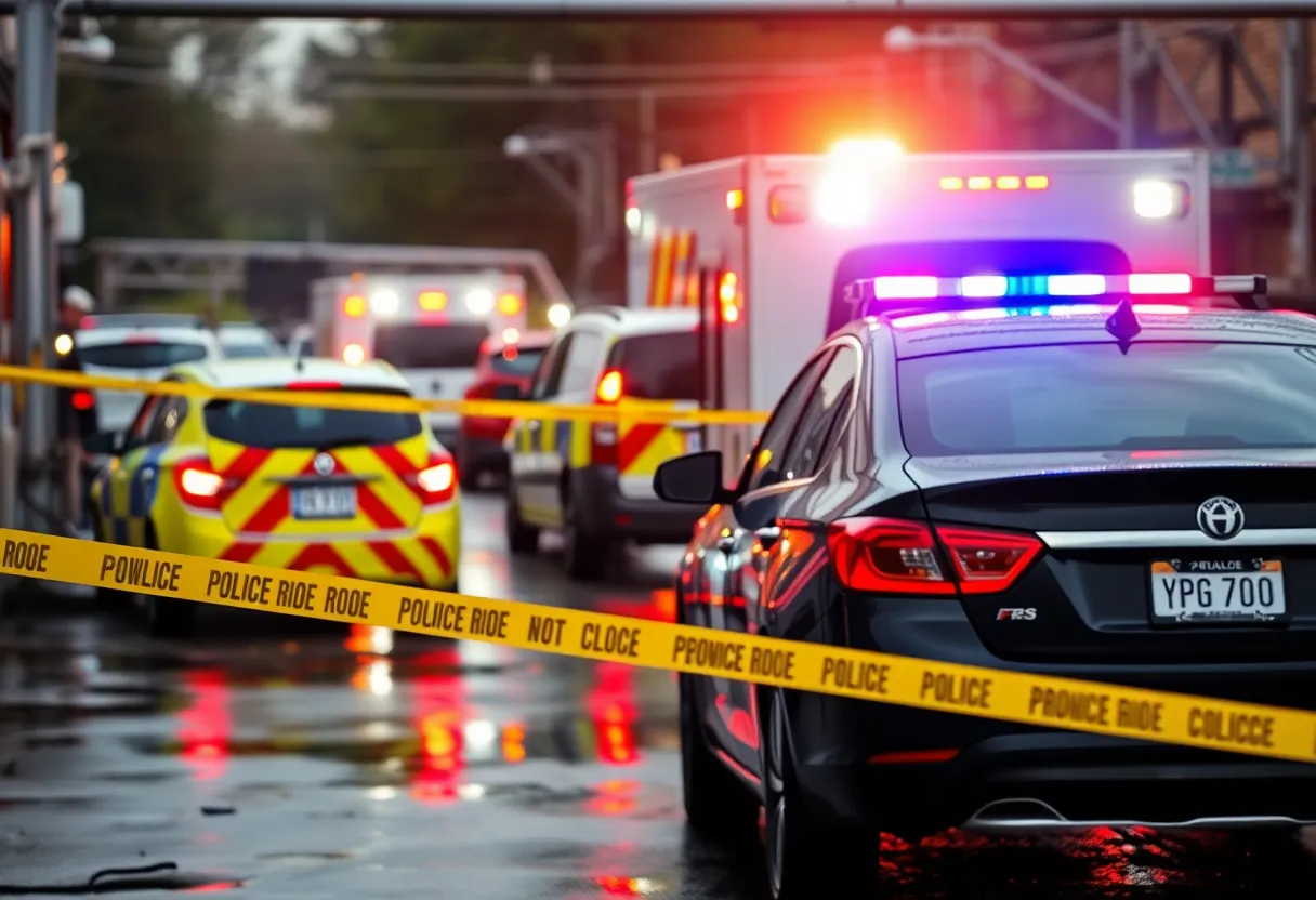 Crime scene at a car wash in College Station