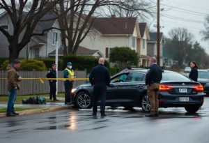 Police presence at a local car wash following a tragic incident