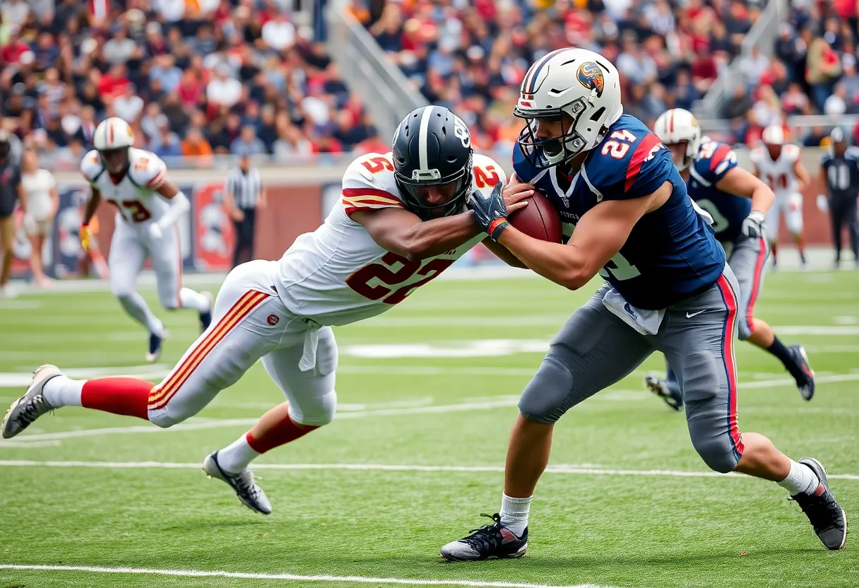 College football moment of a player sacking the quarterback