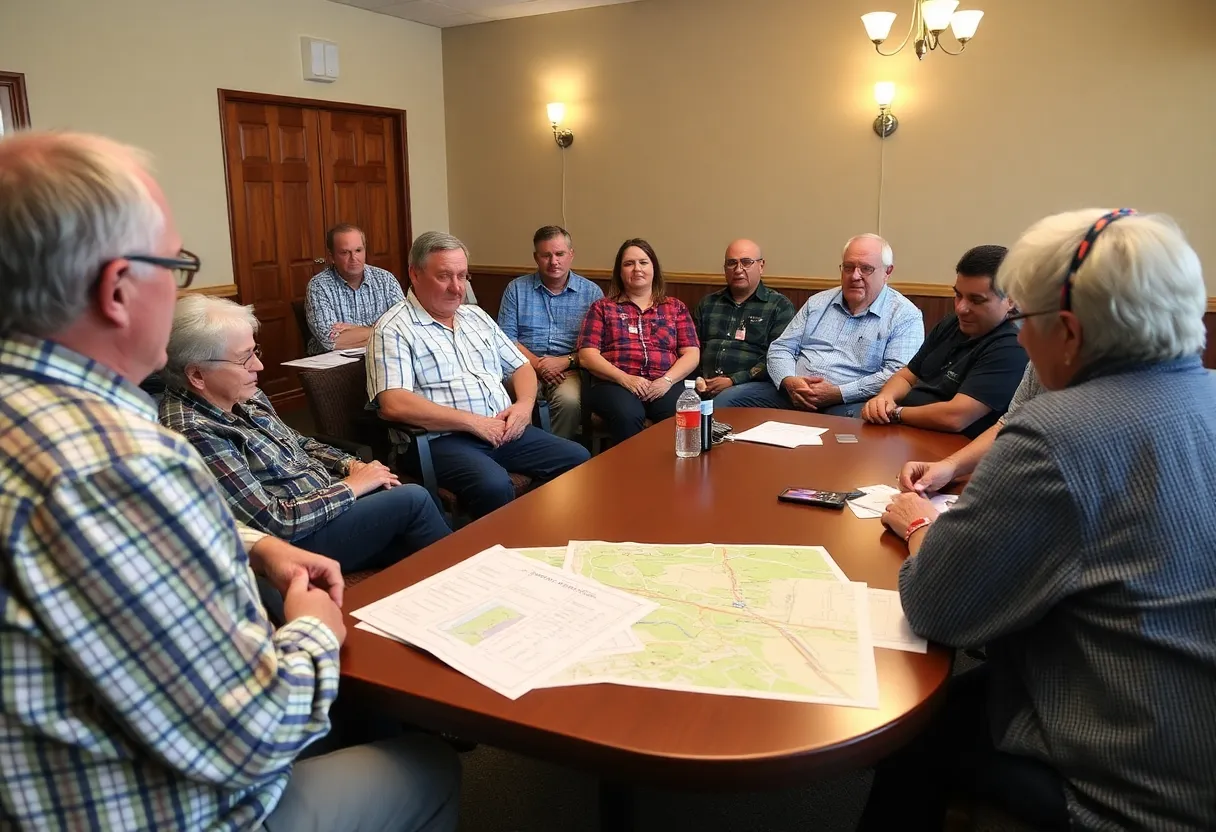 Residents of College Station attending a civic meeting