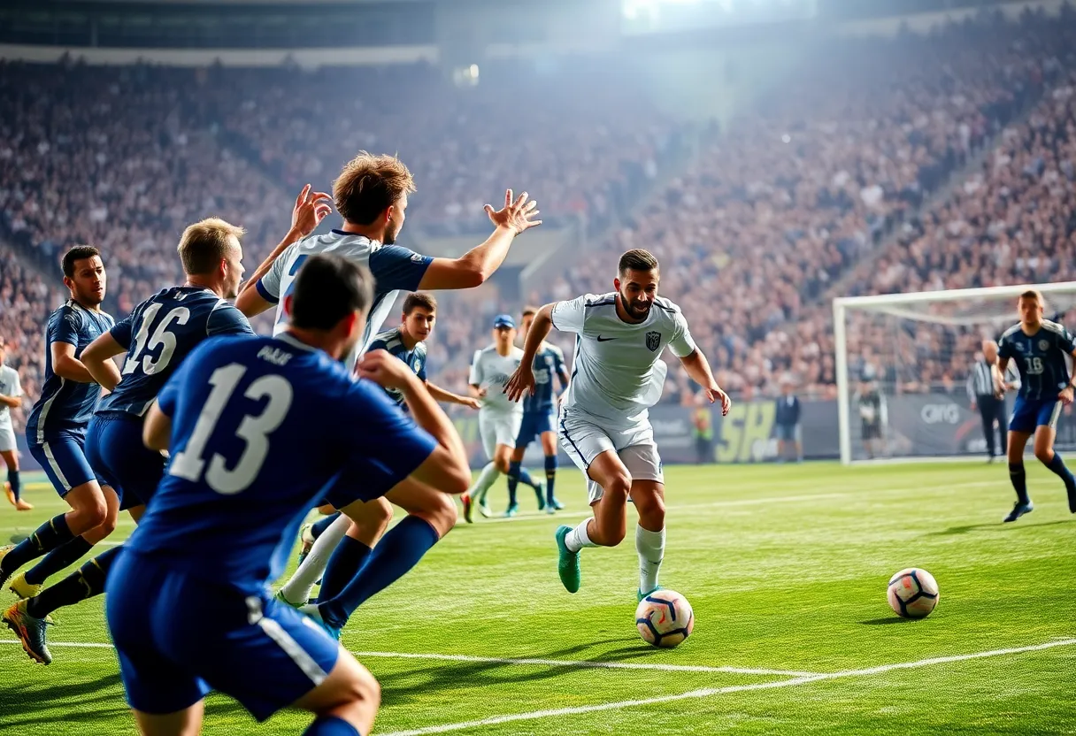 Action shot of College Station Cougars during their game against Lehman Lobos