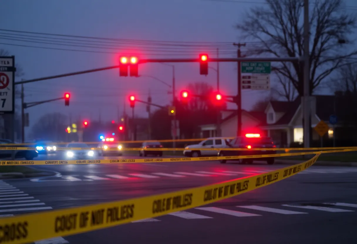 A view of Wings Carwash & Washateria with police presence after a shooting.