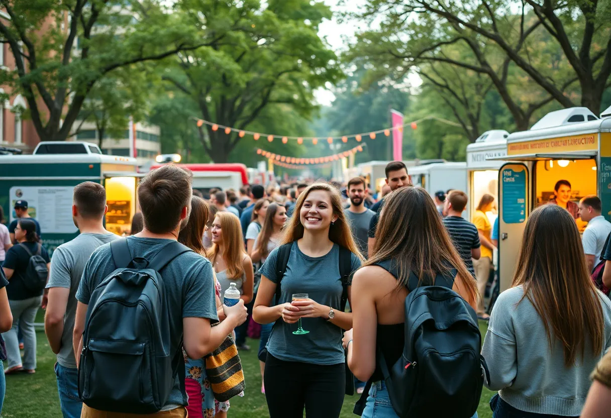 Students celebrating at Jag Fest at Texas A&M University-Victoria