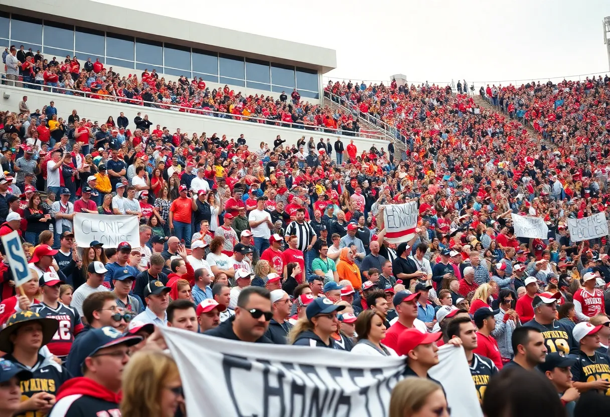 Fans at Texas A&M Midnight Yell Practice