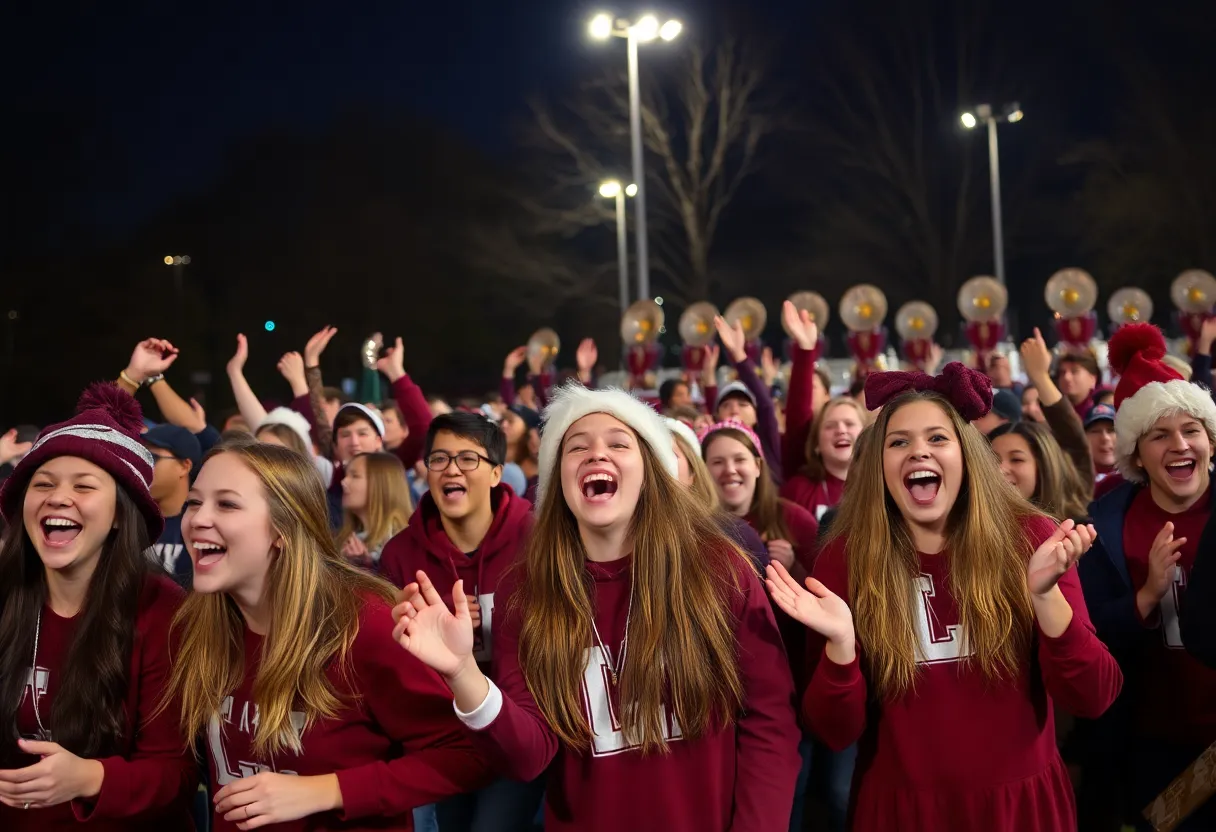 Crowd at Texas A&M Midnight Yell Practice