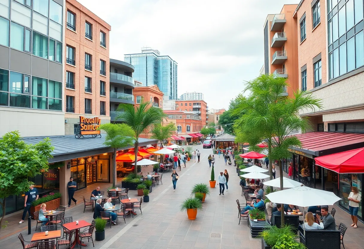 Conceptual illustration of Midtown development in College Station