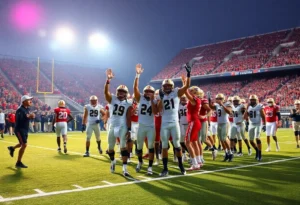 Texas A&M Aggies football team celebrating