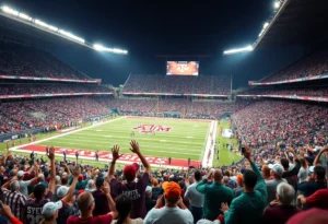Texas A&M Aggies in action during their season opener against UTSA