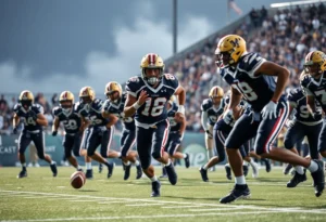 Texas A&M Aggies football players during the game against Auburn Tigers