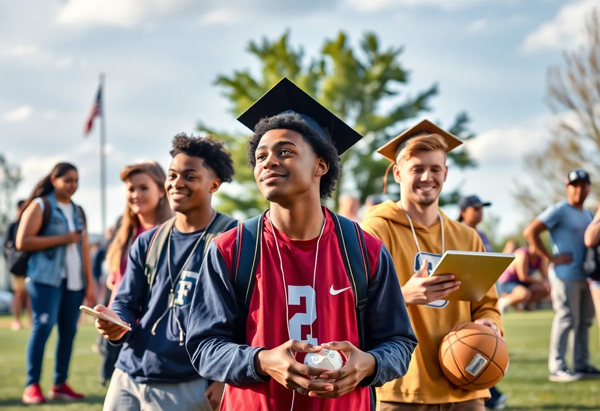Collegiate athletes from Texas A&M showcasing their brands and community efforts.