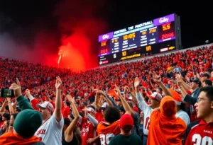 Texas A&M Aggies facing Auburn Tigers football game scene
