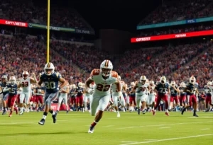 Texas A&M football players during the game against Auburn