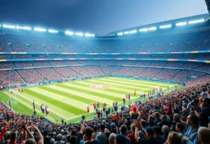 Fans cheering in Texas A&M football stadium