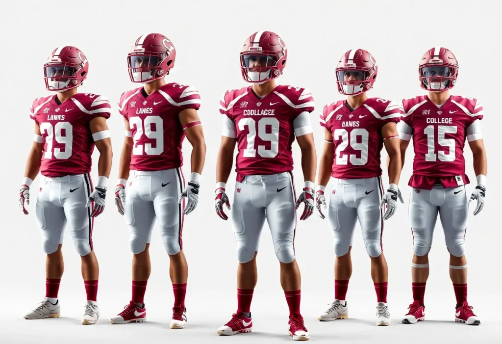 New Texas A&M football uniforms displayed with modern design elements.
