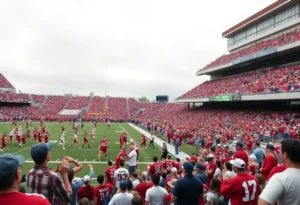 Texas A&M Aggies and Auburn Tigers playing at Kyle Field.