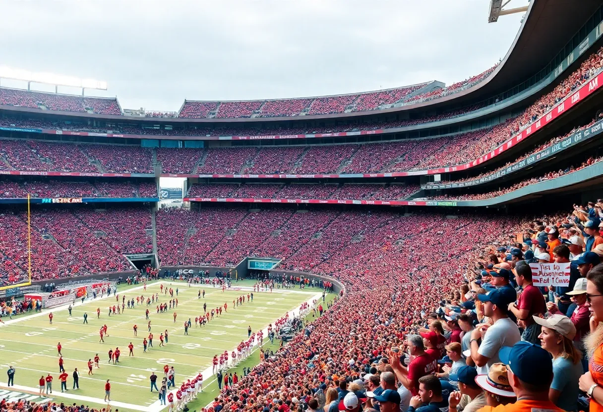 Fans at Kyle Field during Texas A&M vs Auburn game