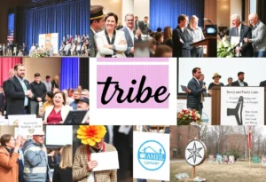 A collage displaying memorial tributes to notable community figures