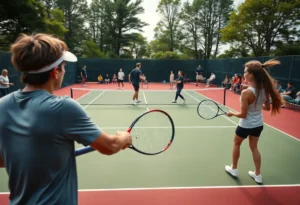 Baylor men's tennis team competing at the ITA Texas Regional Championships
