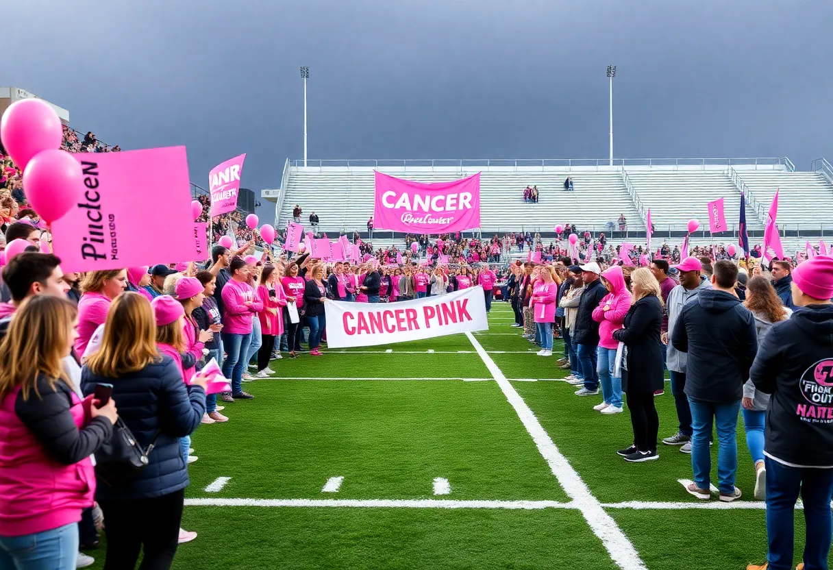 Community event in College Station promoting cancer awareness