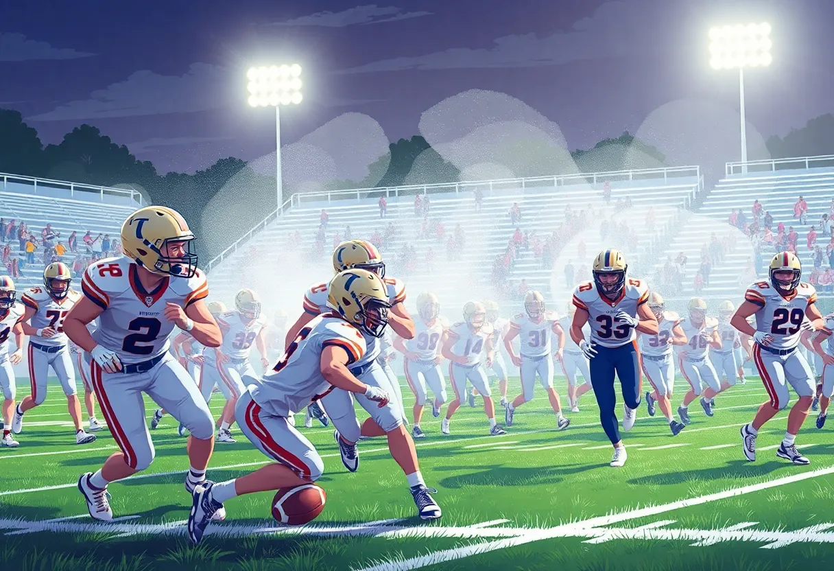 Football game featuring College Station Cougars