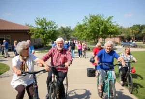 Retirees enjoying community activities in College Station
