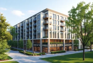 Rendering of the Culpepper project development in College Station