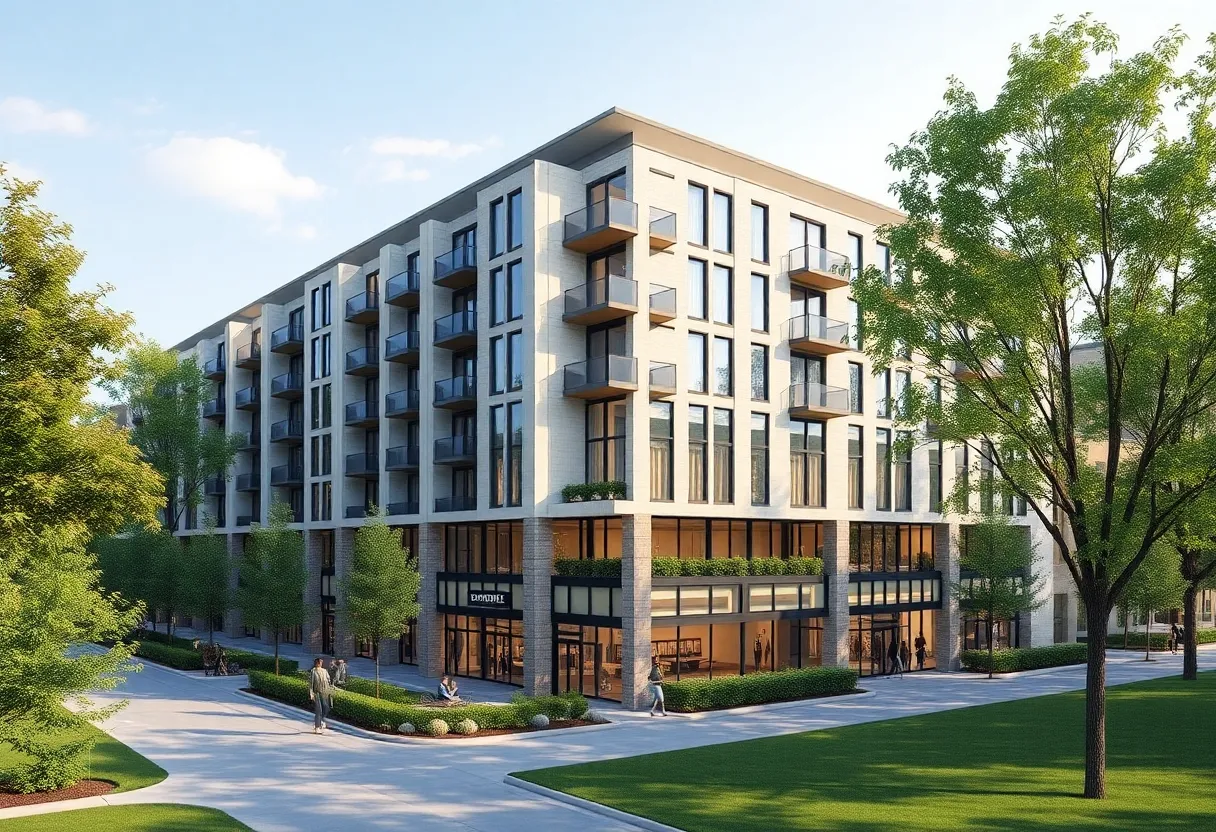 Rendering of the Culpepper project development in College Station