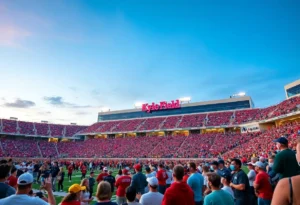 Fans cheering during the Florida Gators vs Texas A&M Aggies game at Kyle Field