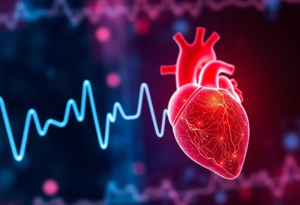 Artistic representation of heart electrical activity related to atrial fibrillation