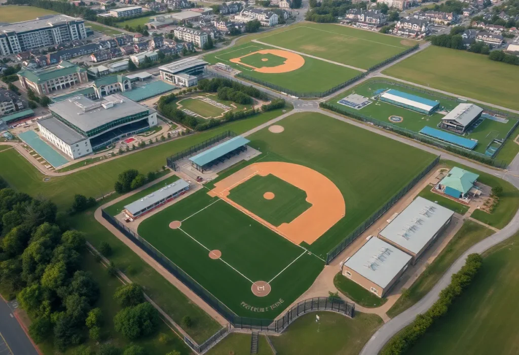 Proposed Southern Roots Baseball Complex with baseball and softball fields