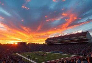 Texas A&M Aggies football game with fans in the stands