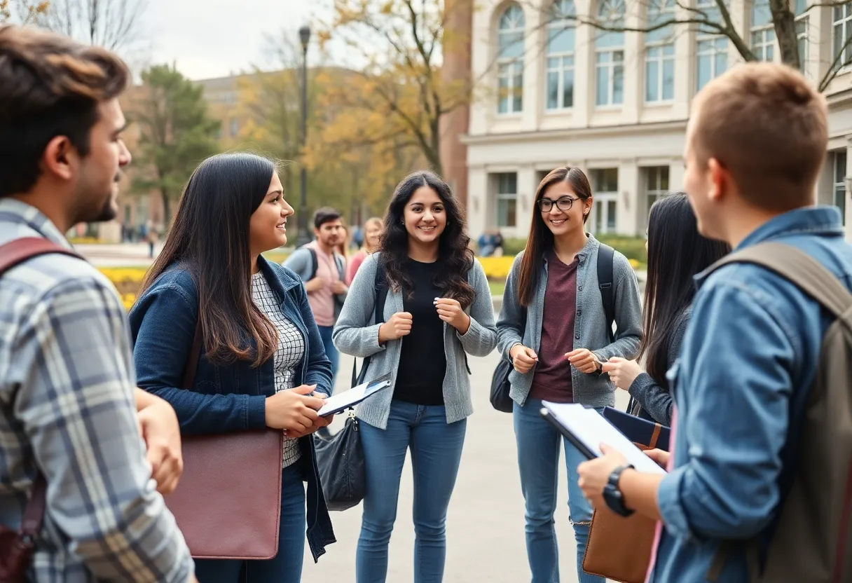 Students at Texas A&M University engaging on campus