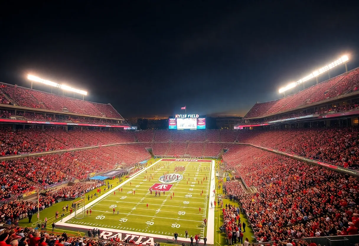 Fans attending the Texas A&M vs Florida football game at Kyle Field