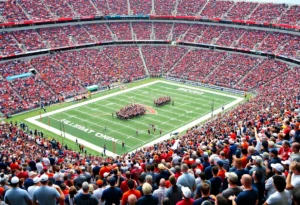 Fans cheering at Texas A&M vs Florida Gators game