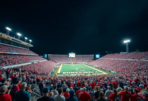College football fans at Tiger Stadium during Texas A&M vs LSU game