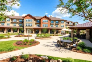 A rendering of The Blake at College Station senior living community