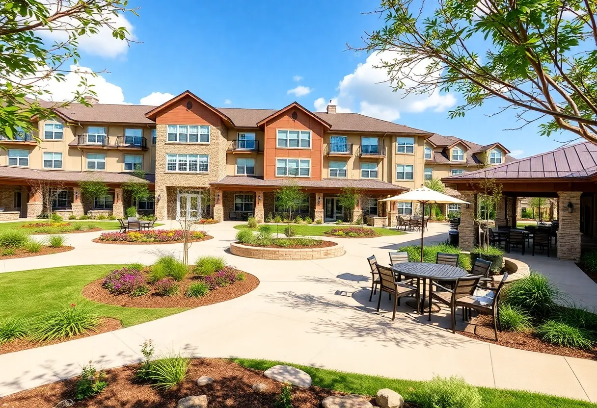 A rendering of The Blake at College Station senior living community